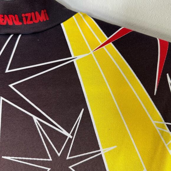 Pearl Izumi Cycling Shirt Size Large Athletic Zip Up Star Burst Graphic GUC - Picture 6 of 6